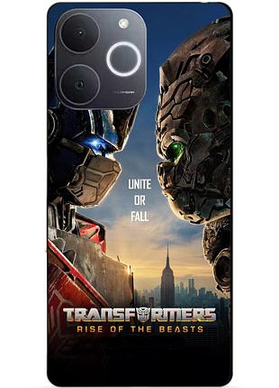 Силіконовий чохол бампер для realme note 70 з малюнком звіробої трансформери transformers