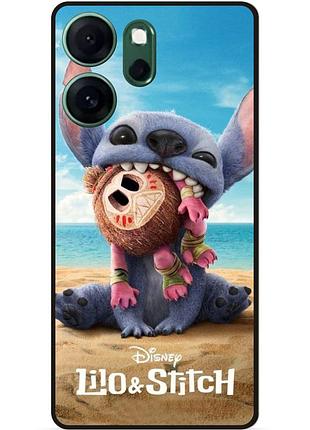 Силиконовый чехол бампер для oppo reno 14fs лило и стич stitch