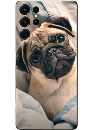 Силіконовий чохол бампер для samsung s25 ultra з малюнком фото мопс