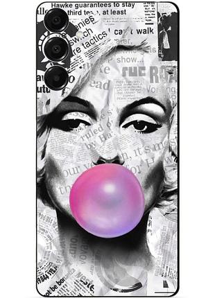Чехол силиконовый бампер для samsung a57 с рисунком мэрилин монро marilyn monroe