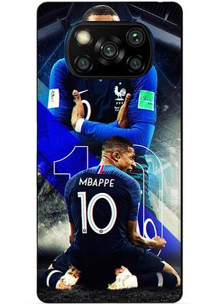 Силиконовый бампер чехол для xiaomi poco x3 с рисунком mbappe франция мбаппе