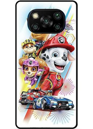 Силиконовый чехол бампер для xiaomi poco x3 щенячий патруль