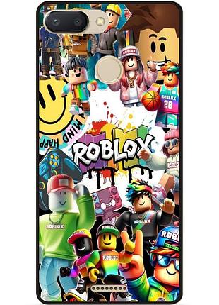 Силіконовий чохол бампер для xiaomi redmi 6 з малюнком роблокс roblox