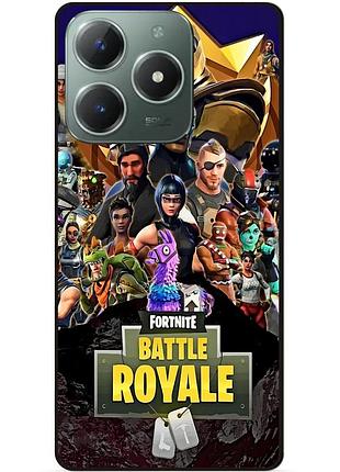 Силиконовый бампер чехол для infinix smart 8 plus (x6526) с рисунком фортнайт fortnite
