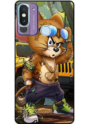 Силіконовий бампер чохол для xiaomi redmi note 6 pro з малюнком том и джерри