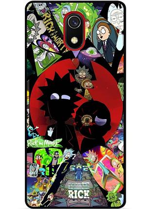 Силіконовий чохол бампер для samsung j3 j330 з малюнком rick and morty рік і морті
