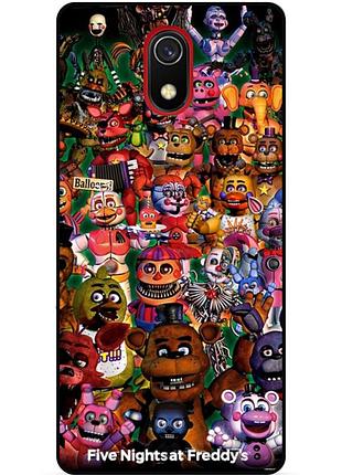 Силиконовый бампер чехол для samsung j4 j4 plus с рисунком аниматроники freddy фредди