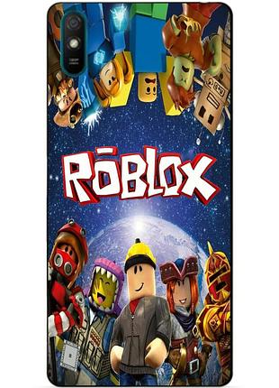 Силиконовый бампер чехол для huawei y5 2019 с рисунком роблокс roblox