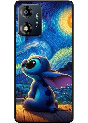 Силіконовий бампер чохол для motorola moto e13 стіч stitch
