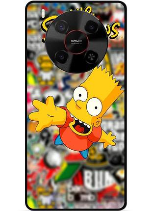 Чехол силиконовый бампер для zte nubia v70 max с рисунком симпсоны simpsons бард