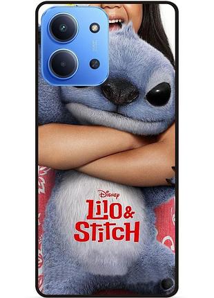 Силиконовый чехол бампер для xiaomi redmi 15c стич и лило stitch