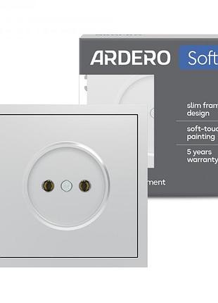 Розетка ardero er111-s soft 16а без заземления серебро