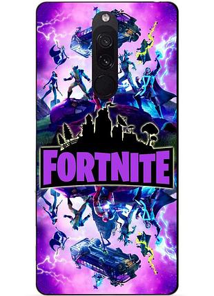 Силиконовый бампер чехол для xiaomi redmi 8 с рисунком fortnite marvel фортнайт марвел