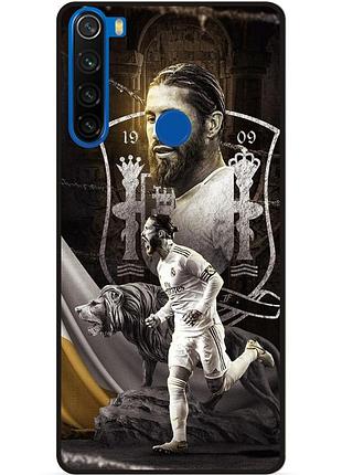 Чехол силиконовый бампер для xiaomi redmi note 8t с рисунком sergio ramos серхио рамос real
