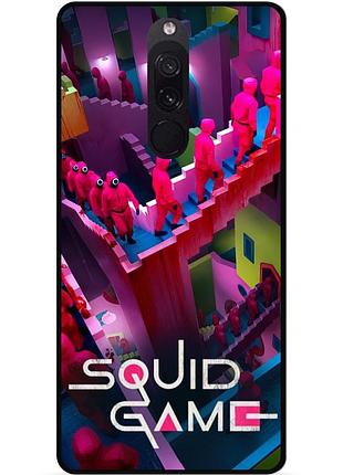 Силіконовий чохол бампер для xiaomi redmi 8 з малюнком гра в кальмара