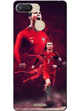 Силіконовий чохол бампер для xiaomi redmi 6 з малюнком ronaldo португалія роналдо
