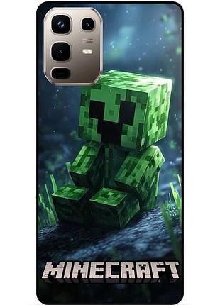 Силіконовий чохол бампер для infinix note 50 (x6858) стів minecraft кріпер майнкрафт