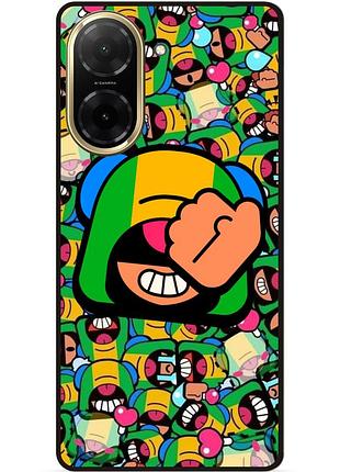 Силиконовый бампер чехол для xiaomi redmi a5 стикеры бравл леон brawl