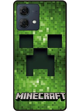 Силіконовий чохол бампер для motorola moto g84 гра minecraft майнкрафт