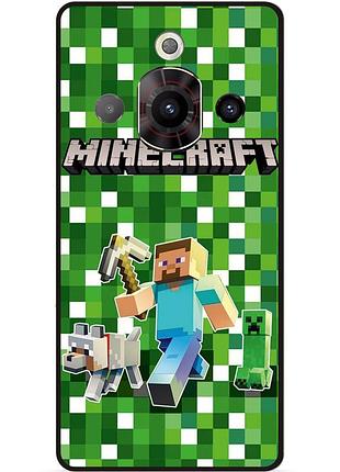 Силіконовий чохол бампер для zte nubia focus pro стів minecraft кріпер майнкрафт