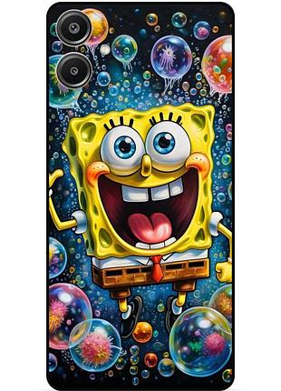 Силіконовий чохол бампер для samsung a07 з картинкою губка боб sponge bob