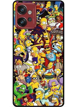 Силіконовий чохол бампер для motorola moto g32 з малюнком стикери гравіті фолз футурама маріо