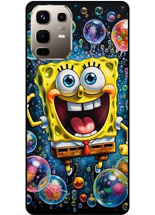 Силиконовый бампер чехол для infinix note 50 (x6858) с картинкой губка боб sponge bob