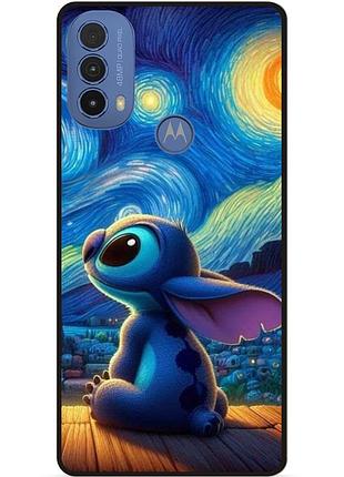Силіконовий бампер чохол для motorola moto e40 стіч stitch