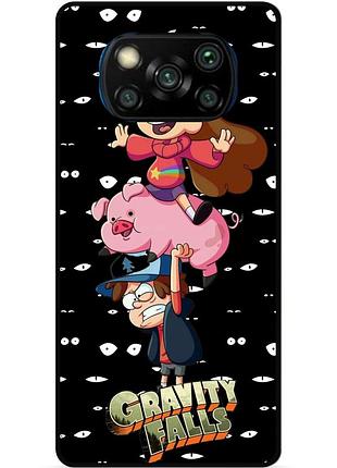 Силиконовый бампер чехол для xiaomi poco x3 с картинкой gravity falls гравити фолз
