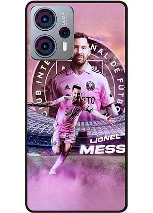 Силиконовый бампер чехол для motorola moto g23 с рисунком leo messi месси