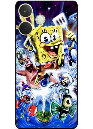Силиконовый чехол бампер для oppo a5 pro с картинкой губка боб sponge bob