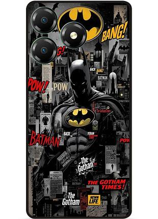 Чехол силиконовый бампер для zte blade a36 с рисунком batman бэтмен
