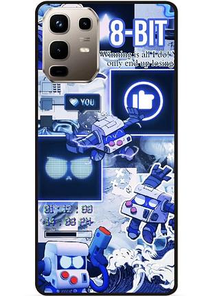 Силиконовый бампер чехол для infinix note 50 pro (x6855) с картинкой 8-бит бравл силовая лига 8-bit brawl