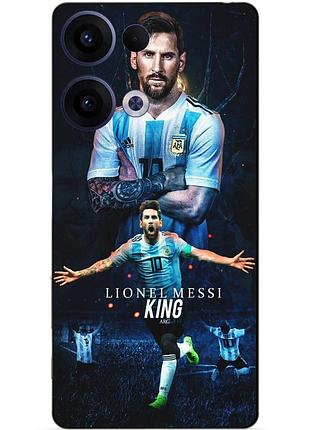 Чехол силиконовый бампер для oppo reno 13 с рисунком messi аргентина месси