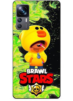 Силіконовий бампер чохол для xiaomi 12t з героєм бравл леон качка brawl