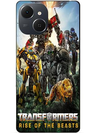 Силиконовый чехол бампер для tecno spark 40c с рисунком звероботы трансформеры transformers 2