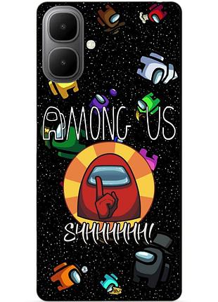 Чехол силиконовый бампер для infinix smart 10 с рисунком among us амонг ас