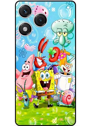 Силиконовый чехол для huawei honor 400 lite с рисунком sponge bob губка боб