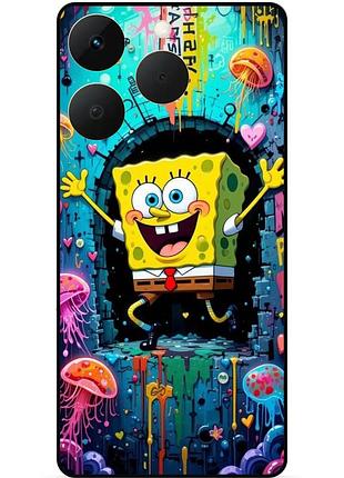 Силіконовий чохол бампер для realme 15t з картинкою sponge bob губка боб