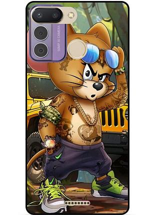 Чехол силиконовый бампер для xiaomi redmi 6 с рисунком том и джерри