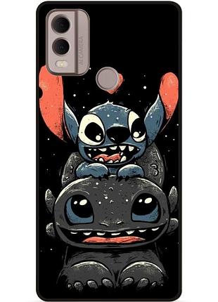 Силиконовый чехол бампер для nokia c22 с рисунком stitch стич