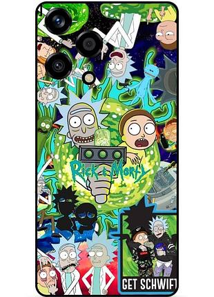 Силіконовий чохол бампер для huawei honor 200 lite з малюнком rick and morty рік і морті
