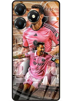 Силиконовый бампер чехол для zte blade a36 с рисунком месси интер messi