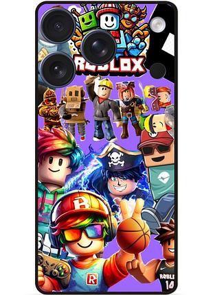 Силиконовый чехол бампер для iphone 17 pro max с рисунком роблокс roblox