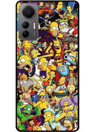Силіконовий чохол бампер для xiaomi 12 lite з малюнком стикери гравіті фолз футурама маріо