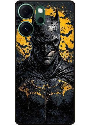 Чехол силиконовый бампер для oppo reno 14f с рисунком бэтмен batman