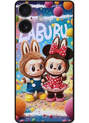 Силіконовий бампер чохол для iphone 17 з малюнком labubu лабубу