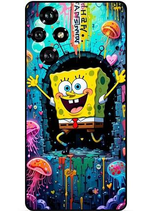 Силиконовый чехол бампер для huawei honor 200 с картинкой sponge bob губка боб