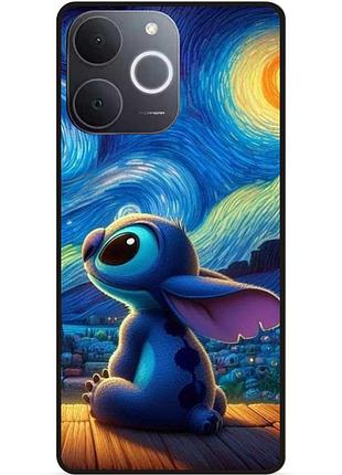 Силиконовый бампер чехол для realme note 70 stitch лило и стич
