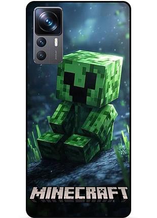 Силіконовий чохол бампер для xiaomi 12t стів minecraft кріпер майнкрафт